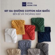 Set ga giường 100% Cotton Sateen Hàn Quốc thoáng mát, siêu bền