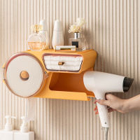 Punch Free Waterproof Adhesive Wall Mounted Toilet Paper Box Packing Paper Multifunction Bathroom Storage Organizer Paper Holder