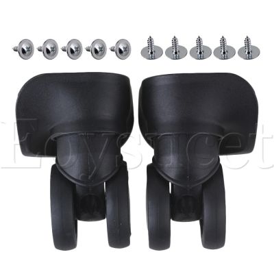 1 Pair 100x96x52mm Plastic DIY Swivel Luggage Suitcase Wheel Black Furniture Protectors  Replacement Parts