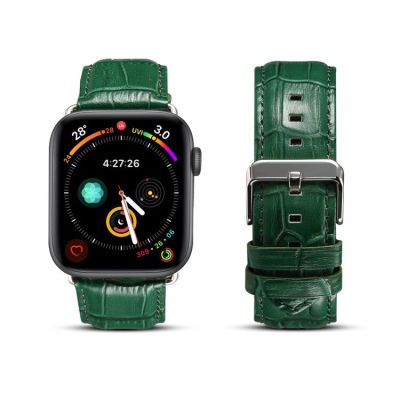 For Apple Iwatch Leather Band Leather Watch Strap For Apple Watch 1/2/3/4 Crocodile Pattern Leather Band For Iwatch