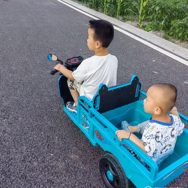 toysgardenแทรคเตอร์รถยนต์ไฟฟ้าสำหรับเด็กusb-mp3-เด็กทารกชายและหญิง-พร้อมบุ้งกี๋แทรคเตอร์นั่งได้สำหรับผู้ใหญ่รถของเล่นเด็กขนาดใหญ่