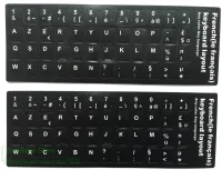 2pcs/lot French Keyboard Sticker Franch AZERTY For laptop desktop keyboards Stickers 11.6 12 13.3 14 15.4 17.3 inch keyboard