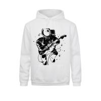 New Mens Casual High Quality Cotton Long Sleeve Sportswear Funny Astronaut Plays Guitar Print Men Tshirt Kawaii Sportswear Men Size XS-4XL