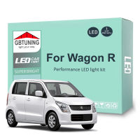 LED ภายในหลอดไฟชุดสำหรับ Suzuki Wagon R R 1997-2010 2011 2012 2013 2014 2015 2016รถ LED แผนที่โดมโคมไฟ Canbus ไม่มีข้อผิดพลาด