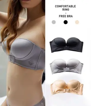 Ab Cup Front Buckle Strapless Push Up Invisible Wedding Bra With