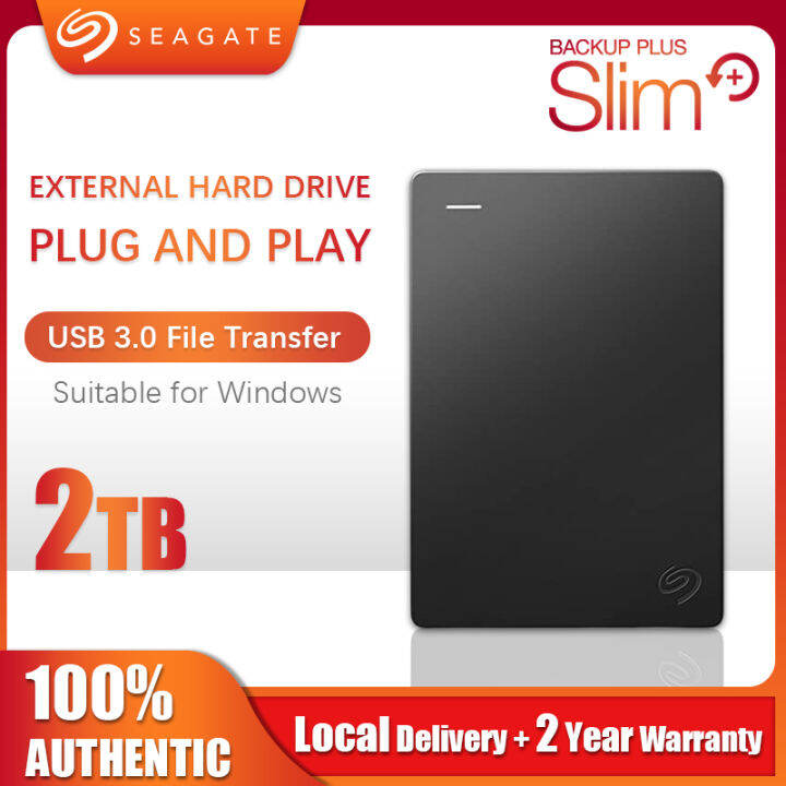 Seagate Backup Plus Slim External Hard Drive Storage Original Authentic