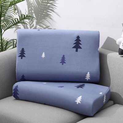 Cotton Wavy Shape Memory Pillow Cases Silica Gel Pillow Special Pillowcase Printing Neck Cushion Cover 40x60/30x50
