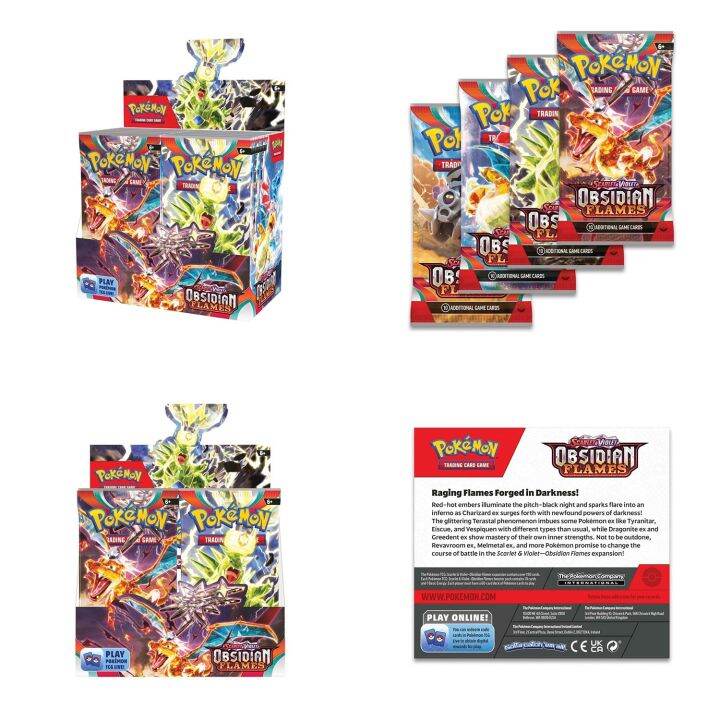 Newest Pokémon Tcg Scarlet And Violet Obsidian Flames Booster Display Box 36 Packs Pokemon Cards 1379