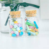 24Pcs 80ml Craft Jars Mini Hyaline Glass Container with Corks Creative Handicraft Reusable Pot Cosmetics Vial Gifts Bottles