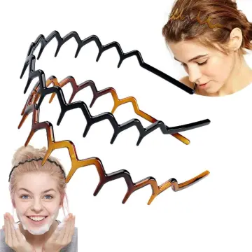 3x Ladies Durable Plastic Wave Hair Band Comb Headband 11cm With Teeth Hair  Accessories  Fruugo IN