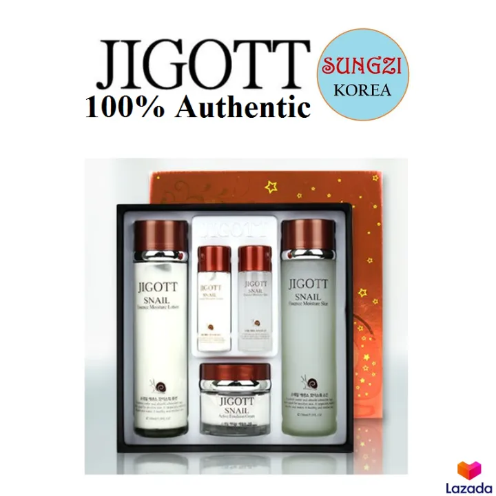 JIGOTT Snail Essence Moisture Skin Care Set Korean Cosmetics | Lazada PH