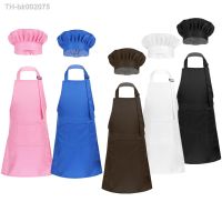 ♛△ Unisex Chirdren Aprons Adjustable Apron and Chef Hat Set for Kitchen Cooking Baking Painting Training Wear Aprons Boys Girls