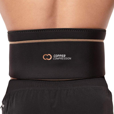 Copper Compression Recovery Back Brace - Highest Copper Content Back Braces for Lower Back Pain Relief. Lumbar Waist Support Belt Fit for Men + Women Size Small/Medium Wrap Fits Waist 28" - 39" Small/Medium (Pack of 1)