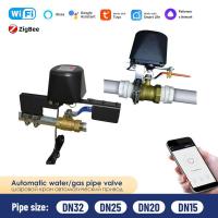 Tuya Smart Zigbee Water Valve Actuator WiFi Gas Valve Controller Fit DN15 DN20 DN25 DN32 Pipe Support Alexa Google Yandex Alice