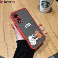 Jizetin สำหรับ OPPO A78 4G การ์ตูนน่ารักพวกเราบาร์ Bers Grizzly Panda Lce มีน้ำค้างแข็งโปร่งใสหมีเคสใส่โทรศัพท์แข็งปกหลังแบบเต็มกล่องปกป้อง