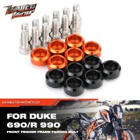 6PCS Motorcycle Screw Washer For 690 DUKE/R 990 SUPER DUKE SUPERMOTO SMT 1190 RC8 M6 Front Fender Frame Fairing Bolt M6X16 CNC