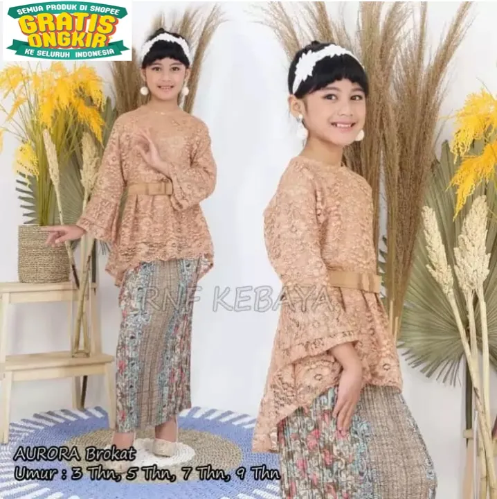 (5 warna) kebaya anak 5 samapai 11 thn kebaya brukat modern 2021 /baju