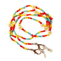 Flower Bohemian Handmade Rainbow Beads Women Girls Boho Candy Color Beaded Chain Strap Glasses Lanyard