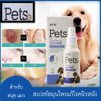 Pets สเปรย์สุนัข แมว สเปรย์สมุนไพรไล่แมลง ลดอาการคัน สำหรับสุนัขและแมว ผลิตจากออแกนิค 100% ไม่ทำร้ายสัตว์เลี้ยง ขนาด 50ml