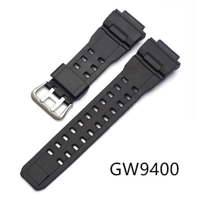 สายนาฬิกาเรซิ่นสีดำสำหรับ-casio-g-shock-gw-9400-gw9400-กีฬาสายนาฬิกากันน้ำสร้อยข้อมืออุปกรณ์เสริม