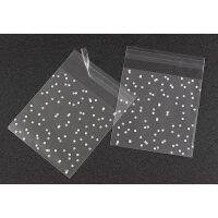 【CC】 50pcs/lot Dots Transparent OPP Self-adhesive Plastic Jewelry Cookies Packing