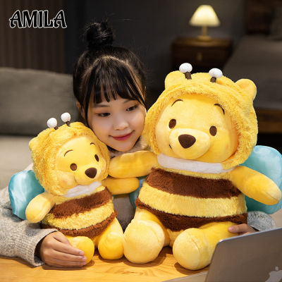 AMILA ตุ๊กตาช้อนส้อมมีดหมีพูห์ Boneka Mainan น่ารักหมอนหมี Kado Ulang Tahun Pacar ตุ๊กตาหนานุ่ม