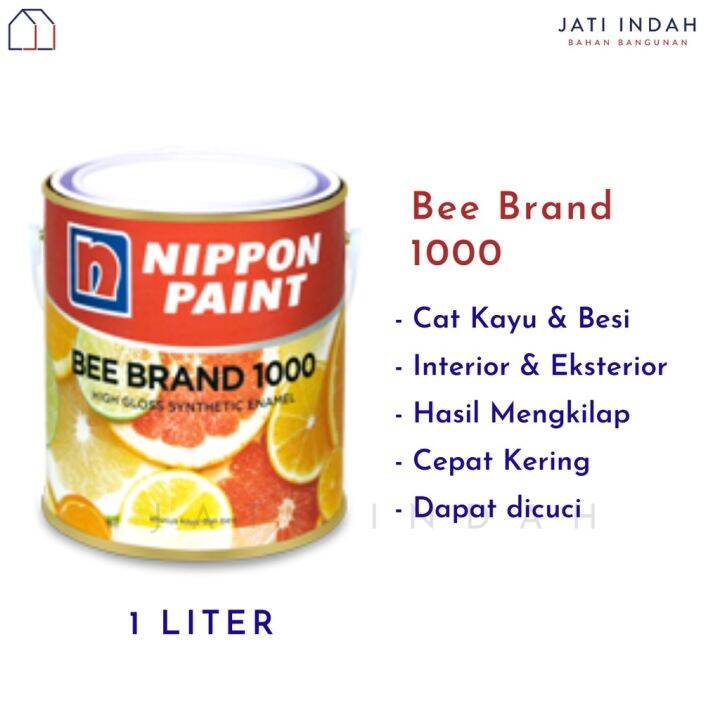 Cat Kayu & Besi 1 L Nippon Paint Bee Brand 1000 High Gloss Synthetic