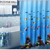 POTDYNB Shower Curtains Ocean Styles Waterproof Shower Bathroom Curtains with Hooks