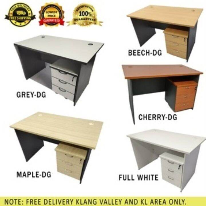 Office table 4 FEET WRITING TABLE WITH 3D MOBILE PEDESTAL STUDY TABLE