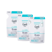 Curel Foaming Wash refill 130ml 3 pcs :โฟมล้างหน้ารีฟิล 3 ถุง