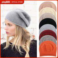 PING3693 สีทึบทึบ หมวกผ้าฝ้ายแคชเมียร์แบบสวมหัว ลำลองแบบสบายๆ ฤดูหนาวที่อบอุ่น หมวกแก็ปฝากระโปรง ของใหม่ นุ่มนุ่มๆ หมวกบีนนี่ ผู้หญิงผู้หญิงผู้หญิง