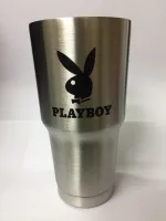 Playboyแก้วน้ำสแตนเลส มีฝาปิด เก็บความเย็น/ร้อนได้นาน 24ชั่วโมง ใบใหญ่ขนาด 30oz ออนซ์