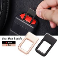 ▬⊙✻ Car Safety Seat Belt Lock Buckle Head Clip Universal Hidden Metal SeatBelt Plug Alarm Canceler Stopper Interior Accessories