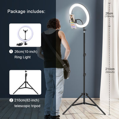 Selfie aro de luz Photography Led Rim of Lamp with Mobile Holder Support Tripod Stand Ringlight for Live Video Streaming
