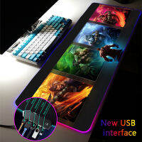 400*900MM XXL Large Multi-interface RGB Gaming Mousepad League of Legends Mousepad Dock USB HUB Typec Interface Gamer Desk Mat