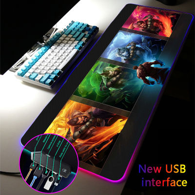 400*900MM XXL Large Multi-interface RGB Gaming Mousepad League of Legends Mousepad Dock USB HUB Typec Interface Gamer Desk Mat