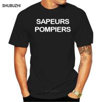 Shubuzhi Tee Shirt Inspired Sapeurs Pompiers Paris France Firefighter Department Black T Shirt Custom Tshirt 100% cotton