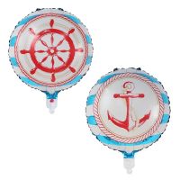 5pcs 18inch Pirate Ship Anchor Rudder Foil Helium Balloons for Nautical Birthday Party Decorations Air Globos Kids Toys Ball Balloons