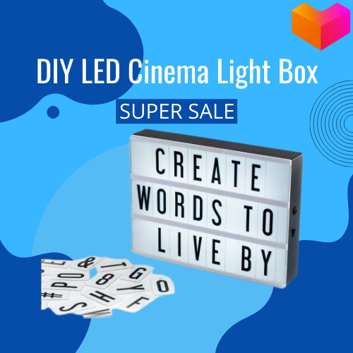Cinema LED Light Box Message Memo Board DIY Marquee Led Signs Neon