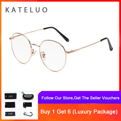 KATELUO แฟชั่น VINTAGE รอบแว่นตาคอมพิวเตอร์ป้องกันความเมื่อยล้าอ่านหนังสือแว่นตา 9001