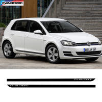 PERFORMANCE Sport Stripes Car Door Side Skirt Sticker Carbon Fiber Clubsport Body Vinyl Decal For Volkswagen Golf 7 MK7