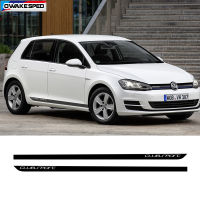 PERFORMANCE Sport Stripes Car Door Side Skirt Sticker Carbon Fiber Clubsport Body Vinyl Decal For Volkswagen Golf 7 MK7