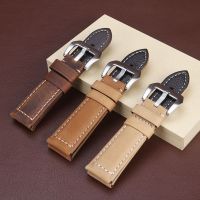 ▶★◀ Suitable for Panerai genuine leather watch strap Pang Dahai mens handmade watch strap Panerai watch 22 24mm cowhide