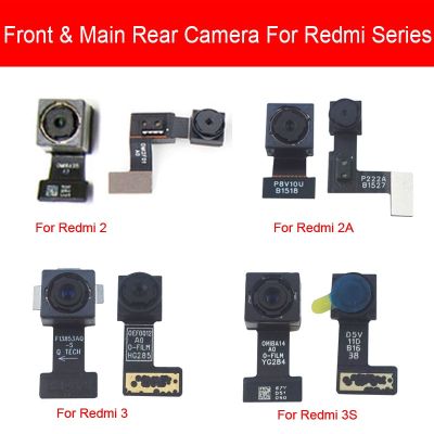 โมดูลกล้องหลังสำหรับ Xiaomi Redmi 1s 2 2a 3S กล้องหน้าหลังขนาดเล็กอะไหล่กล้องขนาดใหญ่ตัวหลักซ่อมกล้อง