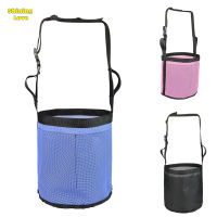 Shininglove Horse Feed Bag Comfort Breathable Mesh Feed Bucket Heavy Duty Feed Rite Bag With Adjustable Strap Feed Bag 9.44 x 9.64in