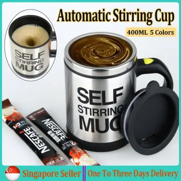 Self Stirring Mug Stainless Steel Lazy Automatic Mixing Cup Coffee Tea Milk  Gift