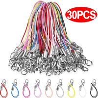 30 Buah Lanyard Ponsel Tali Nilon Tali Lariat Lobster Tali Gesper untuk Ponsel USB Flash Drive DIY Kerajinan Tali Kunci