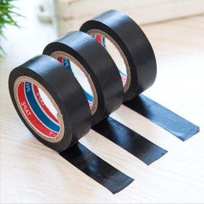 Black Electrical Tape Waterproof High-viscosity PVC Electrical Insulation Tape Automotive Wiring Harness Vinyl Tape 16MMX15M Adhesives  Tape