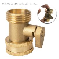 GHT 3/4 Inch Hose Connector With Switch Brass Garden Hose One-way Ball Valve Garden Water Pipe Shut-off Valve Faucet Connector Watering Systems Garden