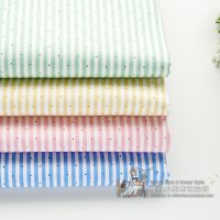 160x50cm / 4pcs 45*45cm  Polka dots pinstripes Twill Cotton Printing Fabric DIY Make Bedding Quilt Decoration Home 180g/m Exercise Bands